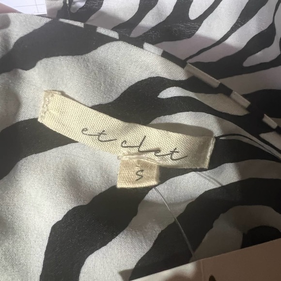 NWT Collette Zebra Scarf Halter Top Small 3 in 1 Top Shirt Blouse Unique B57 - Picture 10 of 12